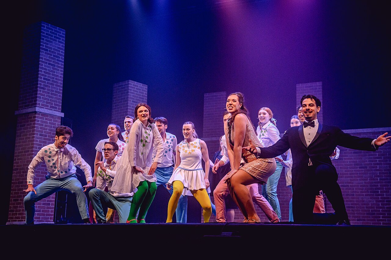 Ensemble during a musical-theatre performance.